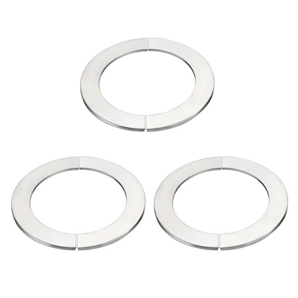 uxcell スプリットフランジ 壁用フランジ ラウンドエスカッチョンプレート 201ステンレス鋼 ...