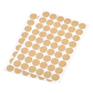 uxcell 7枚 ねじ穴カバーシール 21mm 54個入り 自己粘着ねじカバー