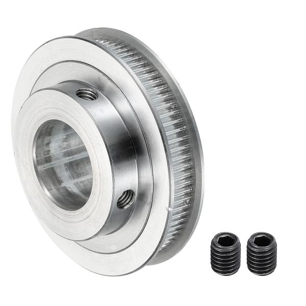 uxcell 80歯直径20 mmタイミングプーリー アルミ製同期ホイール シルバー M5ネジ 3D...