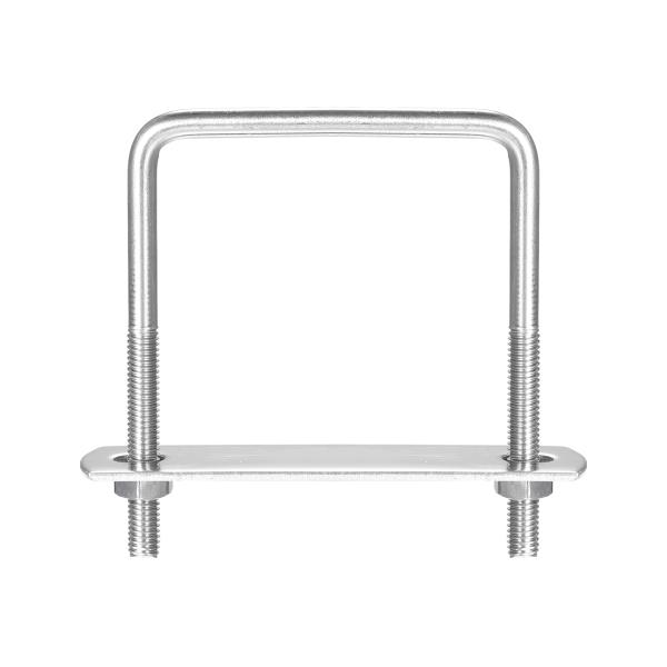 uxcell 角Uボルト Uクランプボルト ナットとプレート付き ボートトレーラー用 M6 62 m...