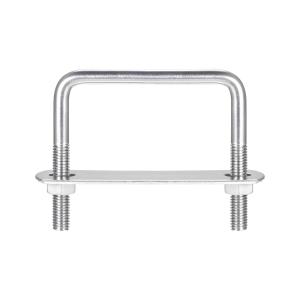 uxcell 角Uボルト Uクランプボルト ナットとプレート付き