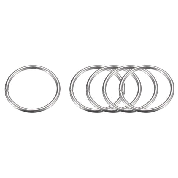 uxcell ステンレス製Oリング 80 mm外径 6 mm厚さ 多目的 金属 溶接 Oリング ラウ...