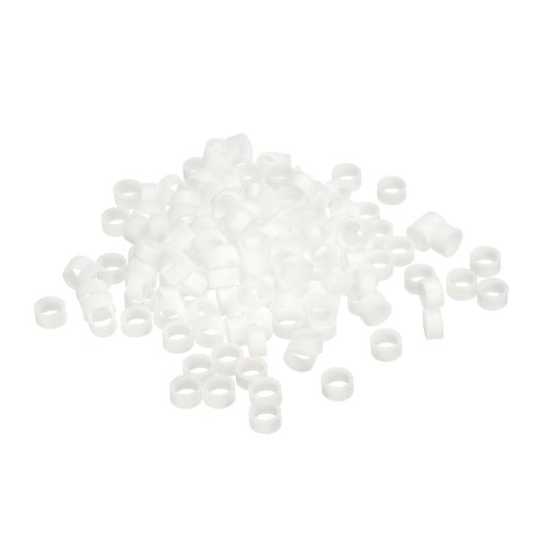 PATIKIL シリコンラバーバンドリング 50個 ノンスリップ 9.42mm フラット 本 アート...