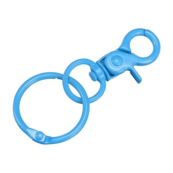 uxcell スイベルクラスプストラップスナップフック バインダーリング付き 44mm カラフル ロ...