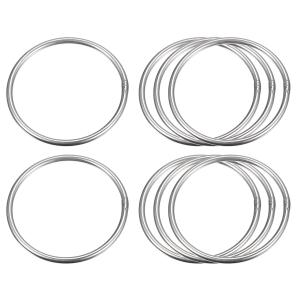 uxcell Oリング 304ステンレス鋼 50 mm 外径 3 mm厚さ 多目的 金属 溶接 Oリング 丸リング 8個