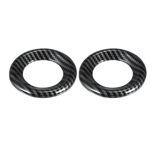 uxcell 車の拡声器サークルトリム オーディオ 炭素繊維パターン Civic 10th Gene...