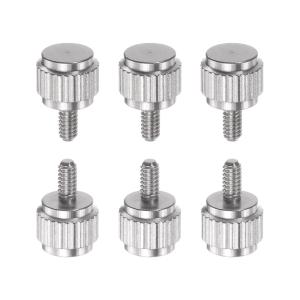 uxcell 丸平頭 ローレット つまみ M2x4mm ハンドクランプねじ