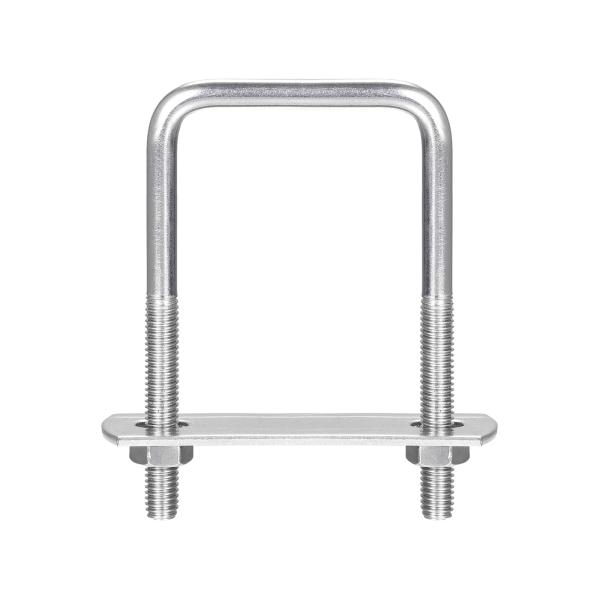 uxcell スクエアUボルト 42 mm内幅 80 mm長さ M6 Uクランプボルト ナットとプレ...