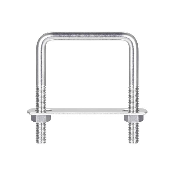 uxcell スクエアUボルト 57 mm内幅 80 mm長さ M8 Uクランプボルト ナットとプレ...