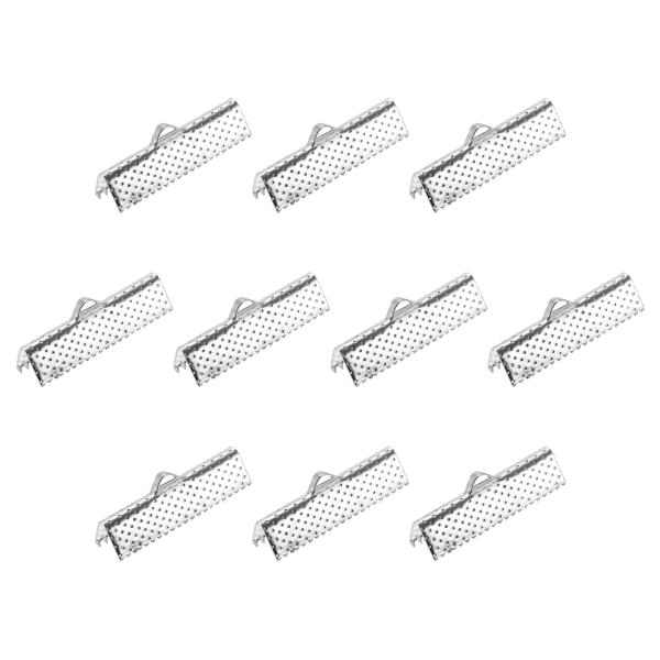 uxcell リボンクリンプクランプエンド 25 mm ブックマークピンチコードエンドクラスプ DI...