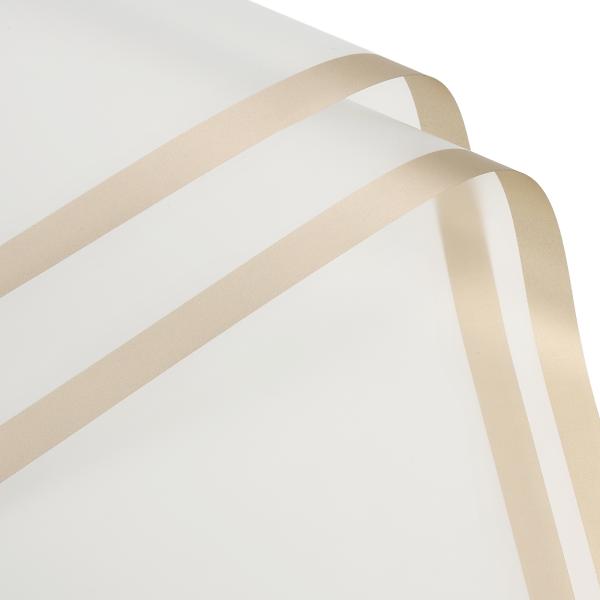 uxcell ゴールドエッジフラワーラッピングペーパー 58cmx58cm 防水 花屋ブーケ用品 D...