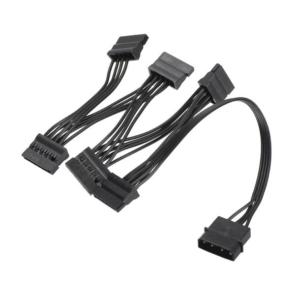 uxcell 4ピンメスIDEから6つのシリアルATAメスパワースプリッターコンバーターアダプターケ...