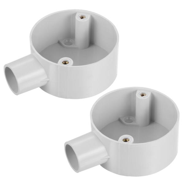 uxcell PVCコンジットボックスジャンクションボックス1ウェイ20mm M4x0.7 電子プロ...