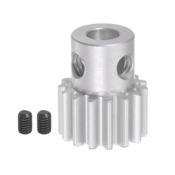 uxcell ステップスパーギア 5 mm内穴 歯車 15T モッド1 アルミニウム合金 モーターギ...