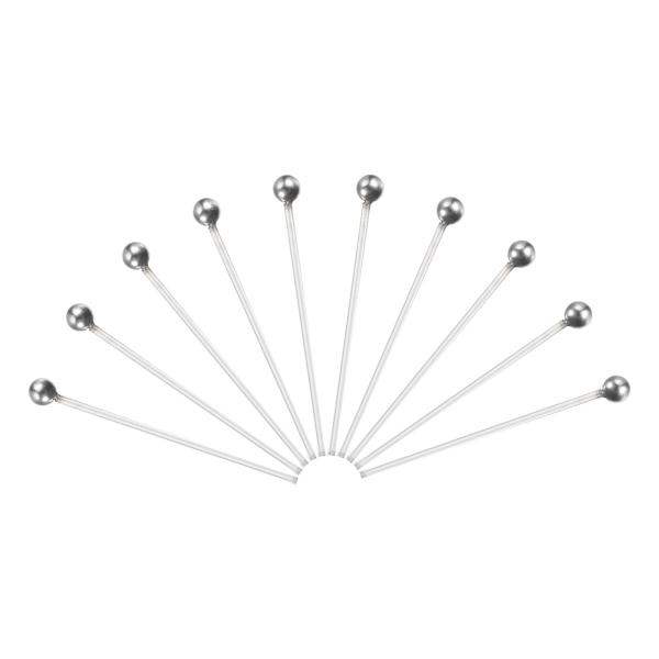 PATIKIL 200個 シルバー メッキボールヘッドピン 20mmワイヤーヘッドピン 22ゲージ ...