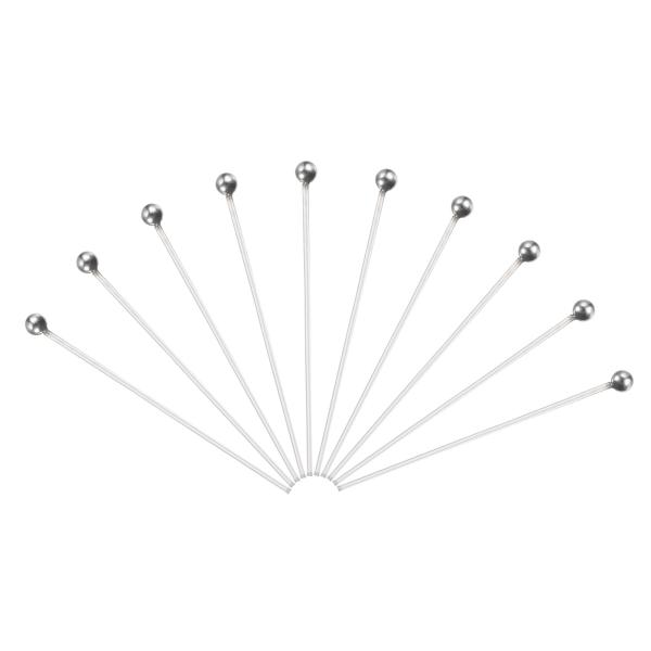 PATIKIL 200個 シルバー メッキボールヘッドピン 40mmワイヤーヘッドピン 22ゲージ ...