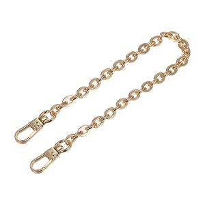 uxcell パースチェーンストラップ 200x6mm フラットチェーンストラップ ショルダークロスボディ交換用ストラップ ゴールドトーン