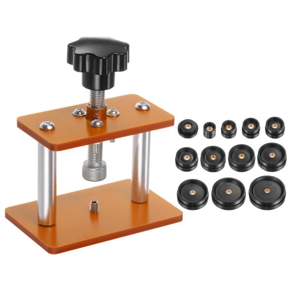 uxcell 腕時プレスセット 時計バックケース ねじタイプ 12ダイ付き 腕時計修理 クロージャ ...