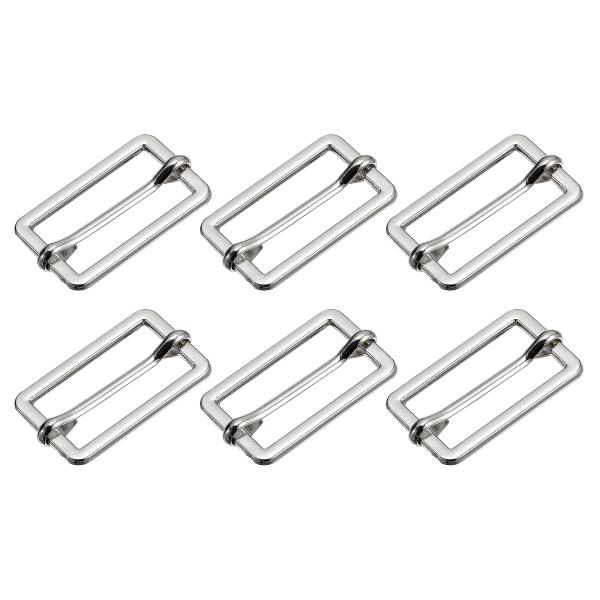 uxcell スライドバックル 25x13.5x2mm 金属長方形アジャスター トリグライド スライ...