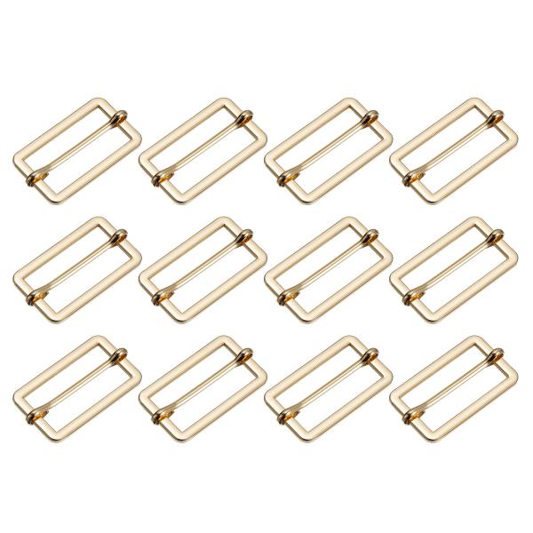 uxcell スライドバックル 30x15x2mm 金属長方形アジャスター トリグライド スライドバ...