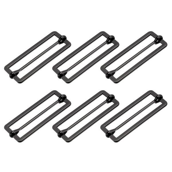 uxcell スライドバックル 50x17x2.3mm 金属長方形アジャスター トリグライド スライ...