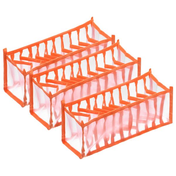 uxcell 下着ソックスオーガナイザー メッシュ衣類収納オーガナイザー 折り畳み式保存コンテナ 衣...