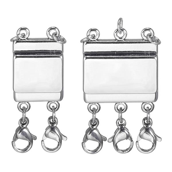 uxcell レイヤードネックレスクラスプ ネックレスコネクタ 複数ストランド 磁気ネックレスセパレ...