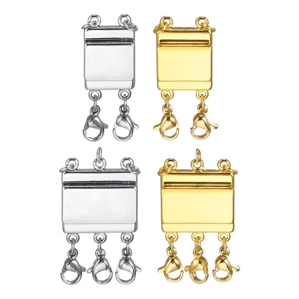 uxcell レイヤードネックレスクラスプ ネックレスコネクタ 複数ストランド ネックレス ジュエリ...