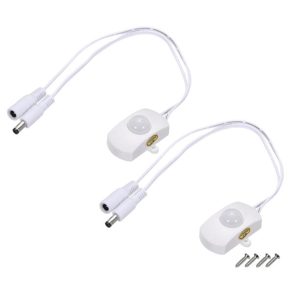 uxcell PIRモーション起動センサースイッチ DC 5V-24V 5A DCカプラーケーブル付...