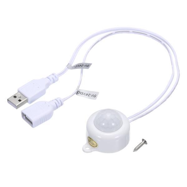uxcell PIRモーション起動センサースイッチ DC 5V-24V 5A USBインターフェース...