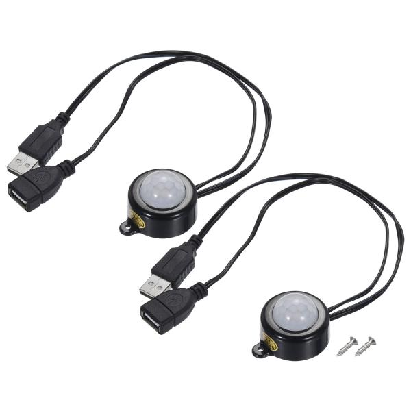 uxcell PIRモーション起動センサースイッチ DC 5V-24V 5A USBインターフェース...