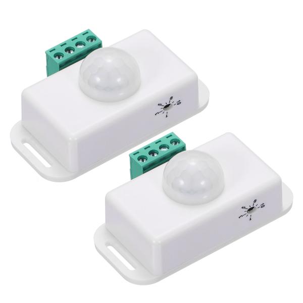 uxcell PIRセンサー LEDモーションセンサー 調整可能なPIRプローブ 12V 24V L...