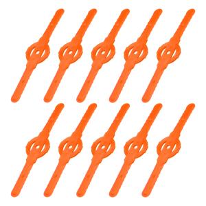 uxcell ストリングトリマーヘッドブレード交換 カッター刃の交換 芝刈り機雑草ブレード コードレスグラストリマー用 プラスチック オレンジ 20