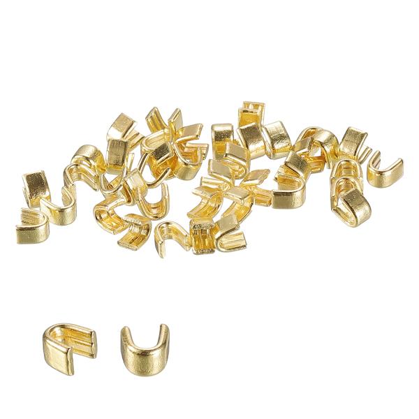 uxcell ジッパースライダーリテーナー #3 U型トップストッパー バッグコートジャケット用 ク...