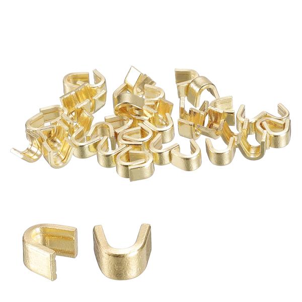 uxcell ジッパースライダーリテーナー #8 U型トップストッパー バッグコートジャケット用 ク...