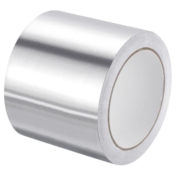 uxcell アルミホイルテープ 80x20M 箔テープ 3.5ミル 高温HVACテープ シルバーテ...