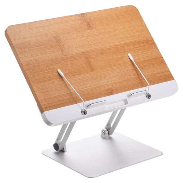 uxcell ブックスタンド 読書 高さ調節可能なメタルブックホルダー ページクリップ付き ノートパ...