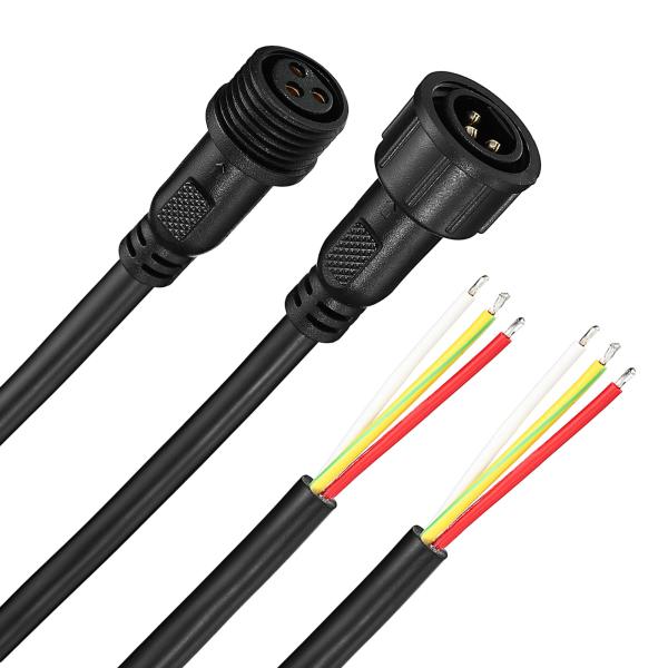 PATIKIL 3コア 3ピン 防水コネクタ 18AWG オス メス LEDコネクタ 10ペア IP...