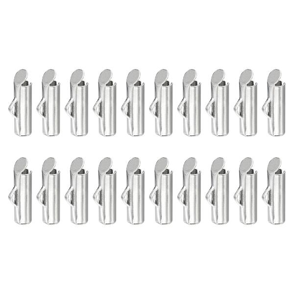 uxcell スライドオンエンドクラスプ 10mmチューブ ボールビーズ スライダー圧着エンド マル...