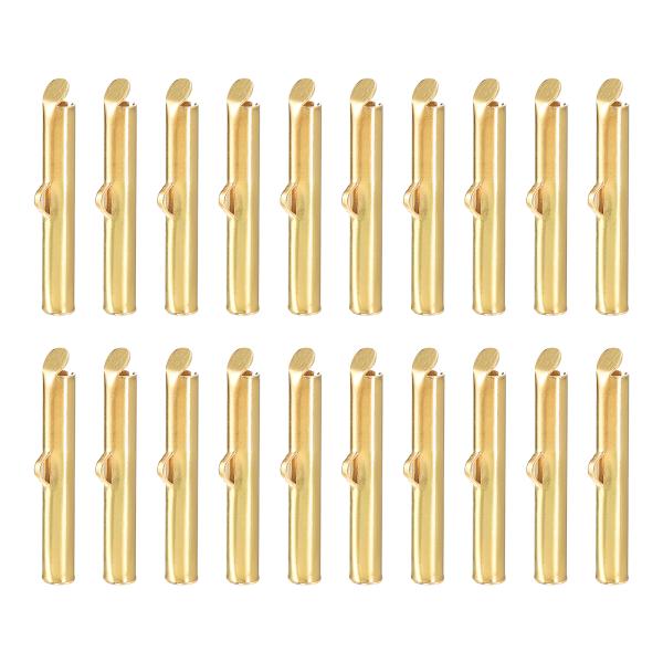 uxcell スライドオンエンドクラスプ 25mmチューブ ボールビーズ スライダー圧着エンド マル...