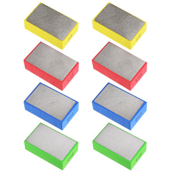 uxcell ダイヤモンド研磨パッド 60# 100# 200# 400# グリット サンドブロック...