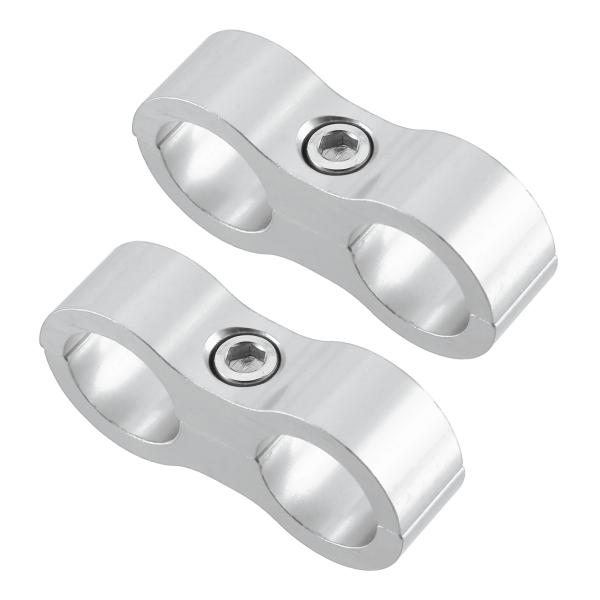 xAUTOHAUx車のホースセパレータークランプ 燃料ラインコネクタ 石油燃料ホース用 アルミニウム...