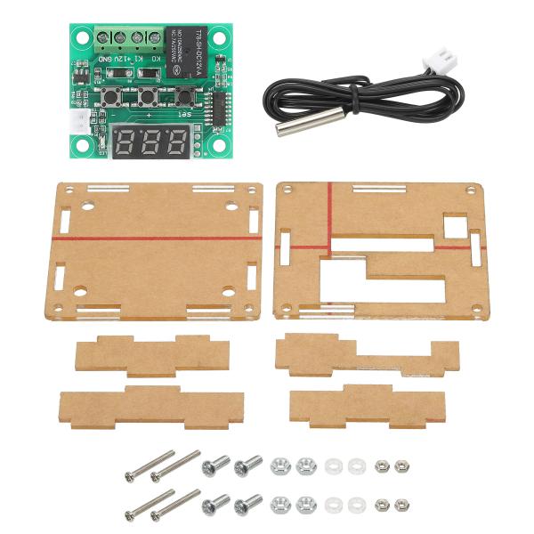 uxcell ディジタル温度制御モジュール マイクロサーモスタットプレートスイッチ 12V DC L...