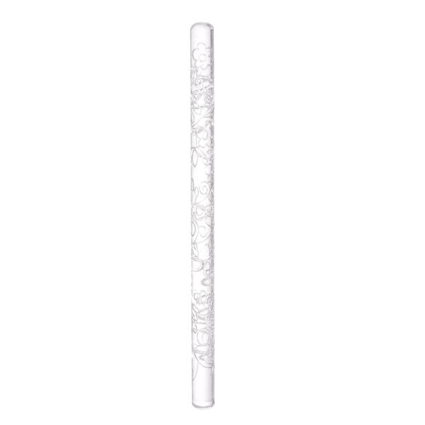 uxcell アクリルエンボス麺棒 16cm ベニバナ 3Dパターン アクリル ノンスティック ロー...