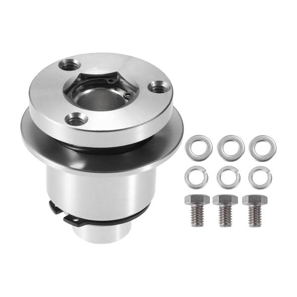 xAUTOHAUxステアリングホイールクイックリリースディスコネクト 3穴 ハブ0.26" ボア シ...