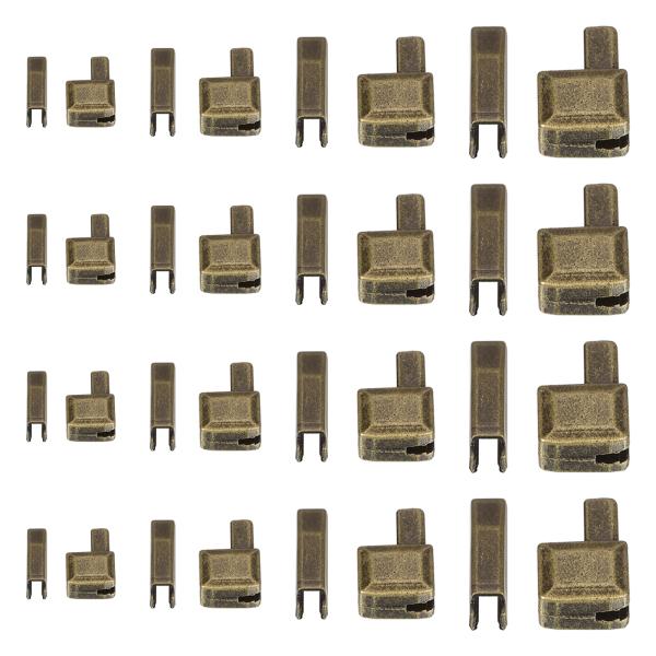 uxcell ジッパー修理キット リテーナーボックス&amp;挿入ピン #3 #5 #8 #10 メタルラッ...