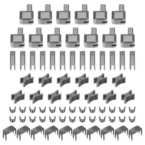 uxcell ジッパー修理キット #5 メタルラッチスライダー リテーナーボックス&amp;挿入ピンs&amp;トッ...