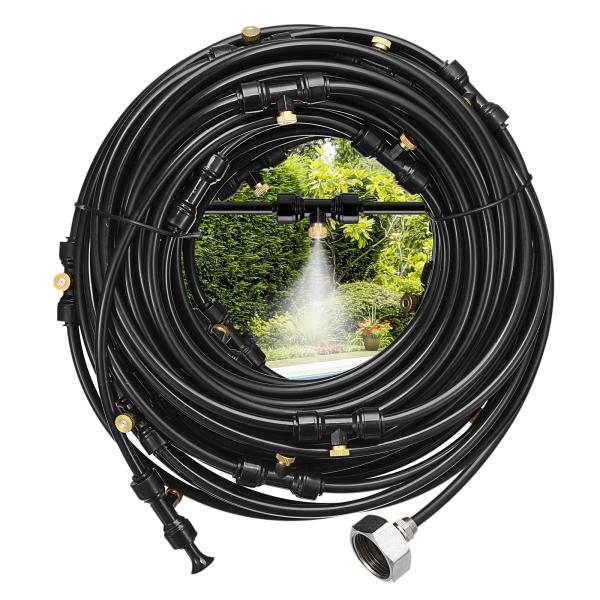 uxcell ミスト冷却システム 59FT(18M) ミストライン 真鍮アダプターミスター ガーデン...