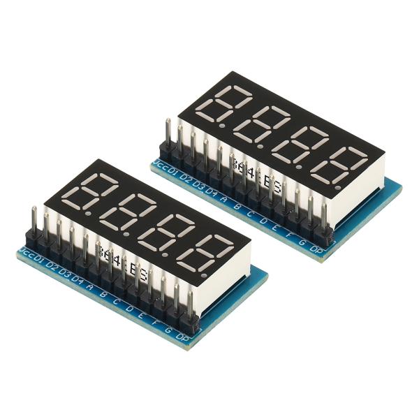 PATIKIL 9 mm 4数字LED表示モジュール 2個 3.5-5V 7セグメント 共通アノード...