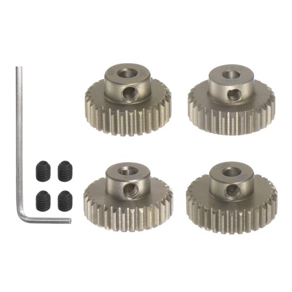 uxcell 48P硬化ピニオンモーターギアセット 28T-31T 3.175mmRCモーターシャフ...